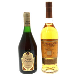 Lot de 2 bouteilles: - 1 B Whisky Gelmo