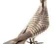 Pigeon, sujet en métal argenté, travail 