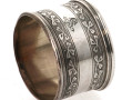 Anneau de serviette en argent, poinçon m