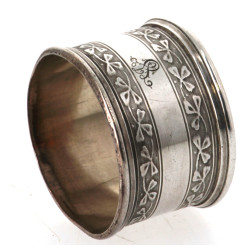 Anneau de serviette en argent, poinçon m