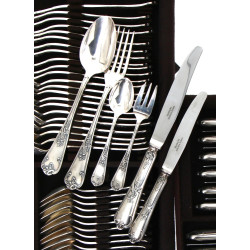 Ménagère en métal argenté de style Louis