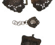 Petit porte-monnaie en argent et maille 