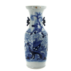 Grand vase en céramique chinoise décor b