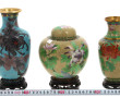 CHINE Xxème - Lot de 3 pièces en émaux c