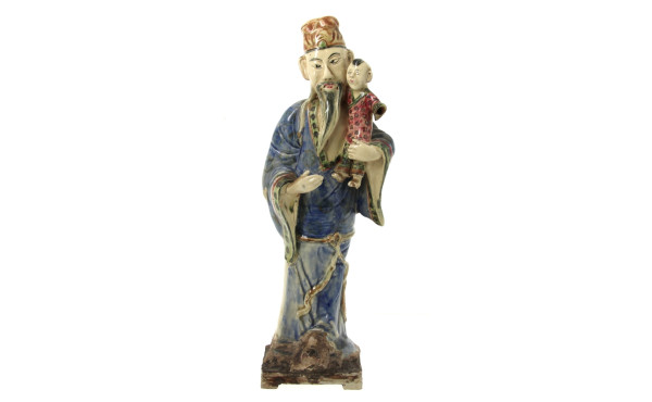 VIETNAM - Statuette en céramique émaillé