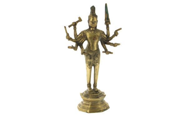 VISHNU - Statuette hindoue en laiton rep