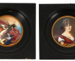 Thème Empire : Paire de miniatures ronde