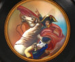 Thème Empire : Paire de miniatures ronde