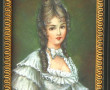 Lot de 2 miniatures encadrées : "Portrai