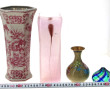 Lot de 4 vases : 2 en verre (H 25 cm et 