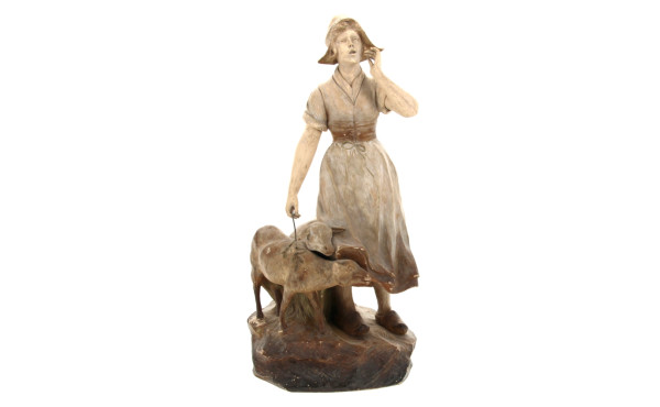 "Jeune gardienne de moutons", sujet en t