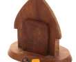 Veilleuse en nacre sculptée, base bois, 