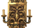 Grande applique double en bois doré, pat