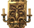 Grande applique double en bois doré, pat