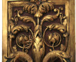 Grande applique double en bois doré, pat