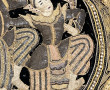 Tenture birmane ancienne à décor de pers