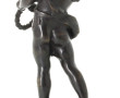Putti au tambourin, sujet en bronze à pa