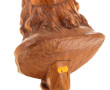 Buste de Molière en bois sculpté, H 29 c