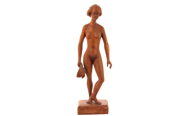 Baigneuse africaine, sculpture en bois, 