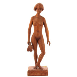 Baigneuse africaine, sculpture en bois, 