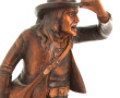 CHOUAN - Sujet en bois sculpté, signé "M