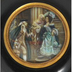 Miniature "Scène galante" à vue ronde, m