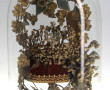 Globe de mariée ancien, sur base en bois