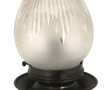 Lampe piètement céramique patinée représ