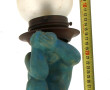 Lampe piètement céramique patinée représ