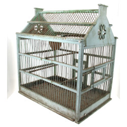 Cage à oiseaux ancienne en forme de mais