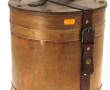 Coffret rond en bois façon boîte à chape