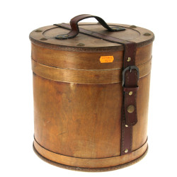 Coffret rond en bois façon boîte à chape