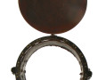 Boîte à hosties en bronze patiné et émau