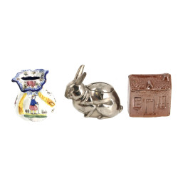 Lot de 3 tire-lires anciennes : une en f