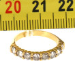 Demi alliance en or jaune 18 cts, poinço