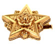 Broche étoilée en or jaune 18 cts, poinç