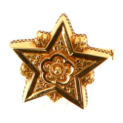 Broche étoilée en or jaune 18 cts, poinç