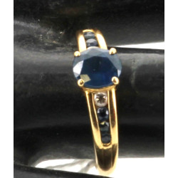 Bague jonc en or jaune 18 cts, poinçon t