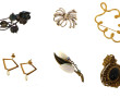 Lot de 5 broches fantaisie et une paire 