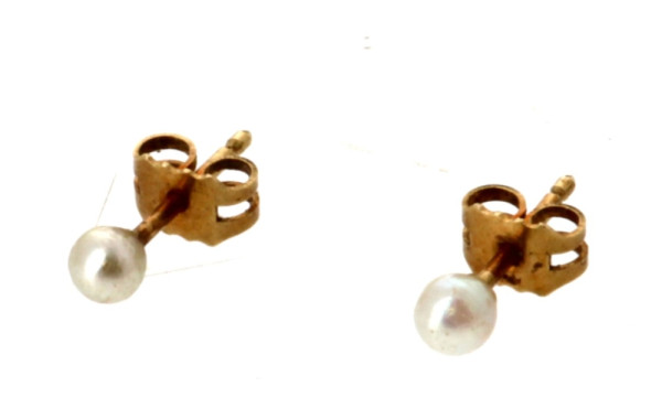 Paire de puces d'oreilles en or jaune 18