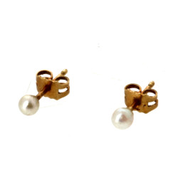 Paire de puces d'oreilles en or jaune 18
