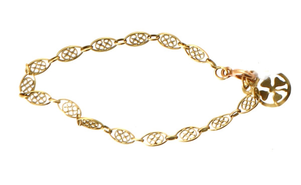 Petit bracelet en or jaune 18 cts, poinç