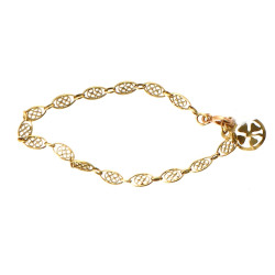 Petit bracelet en or jaune 18 cts, poinç