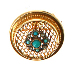 Broche-pendentif ancienne en or jaune 18