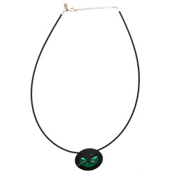BACCARAT - Pendentif forme galet en verr