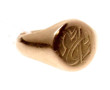 Chevalière en or rose 18 cts, poinçon éf