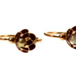 Paire de BO en or 18 cts, poinçon tête d