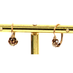 Paire de BO en or 18 cts, poinçon tête d