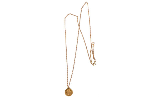 Médaille "Ange" en or jaune 18 cts, poin