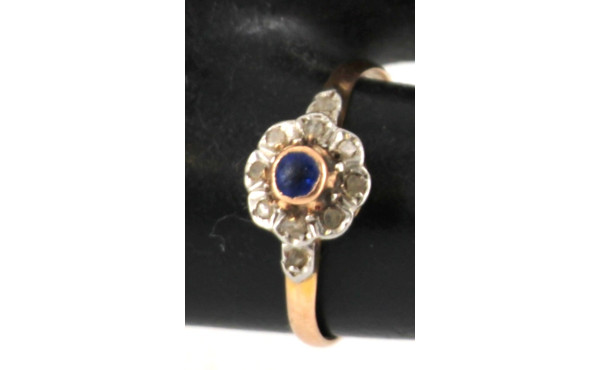 Petite bague ancienne deux ors 18 cts, p